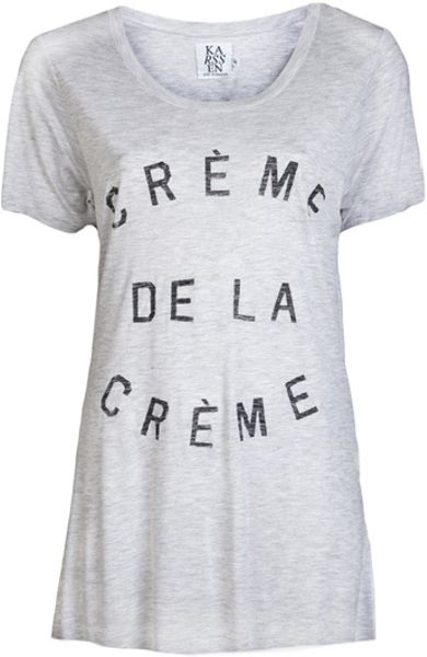 Zoe Karssen Crème De La Crème Bf Tshirt in Gray (grey) | Lyst