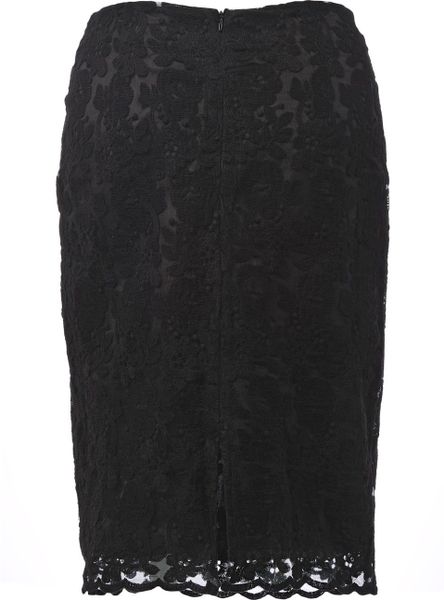 Almost Famous Lace Pencil Skirt in Black | Lyst