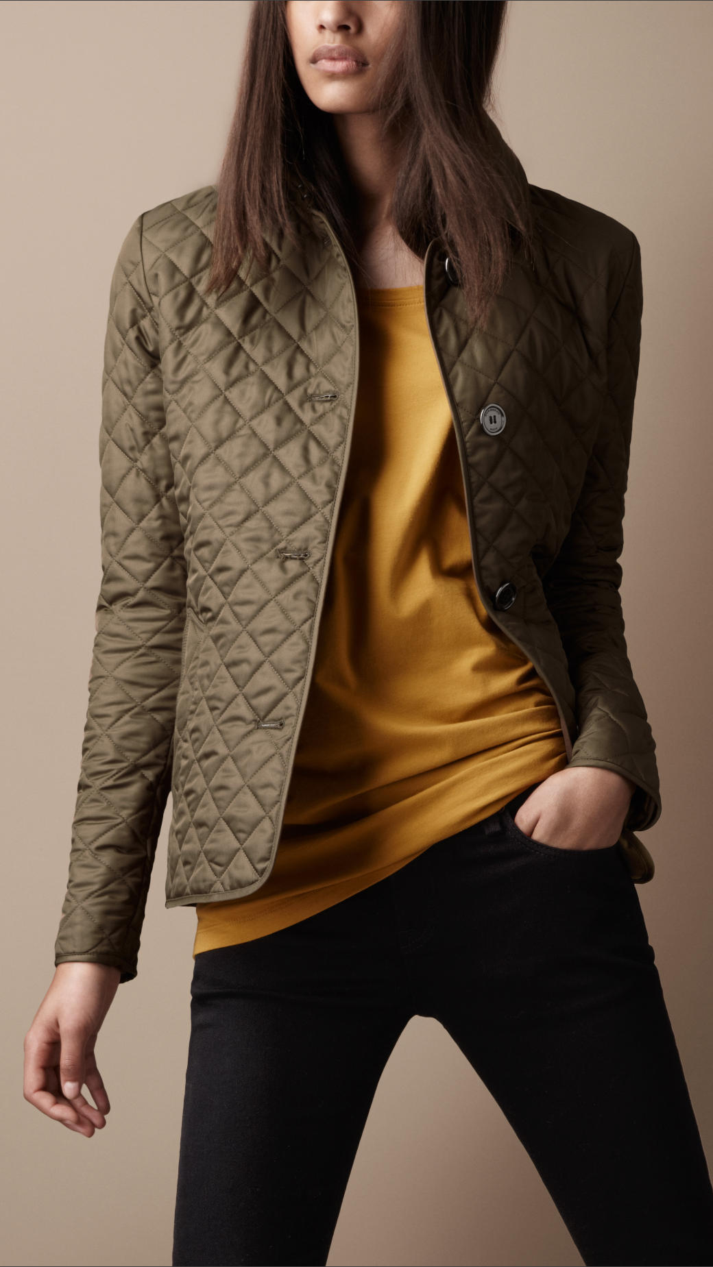 khaki burberry jacket