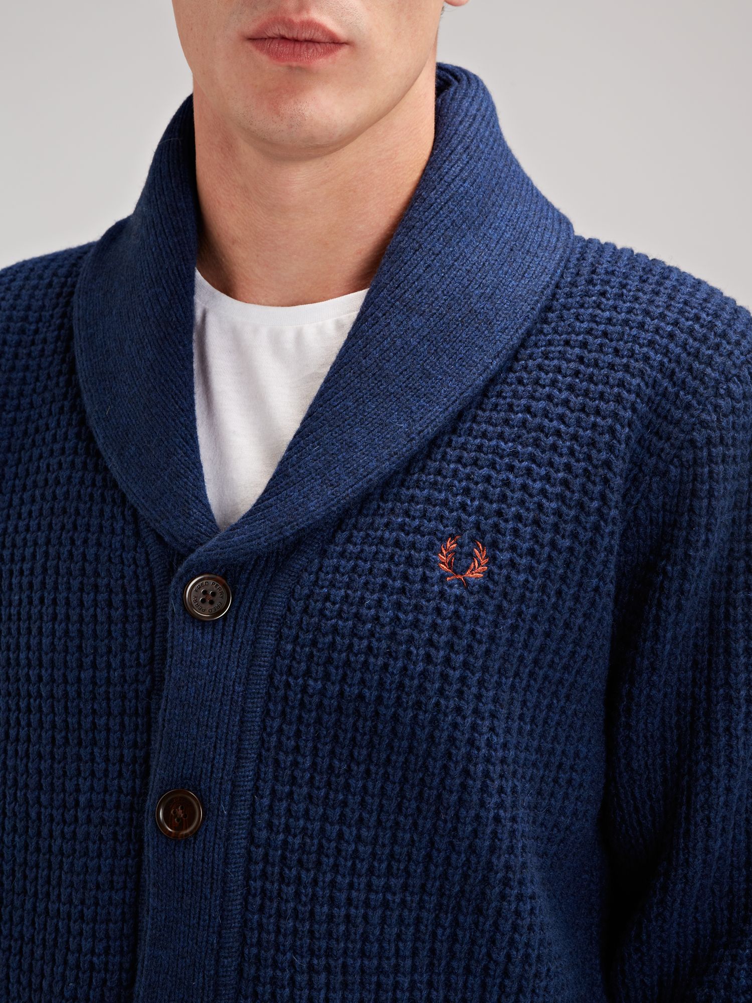 fred perry shawl collar cardigan