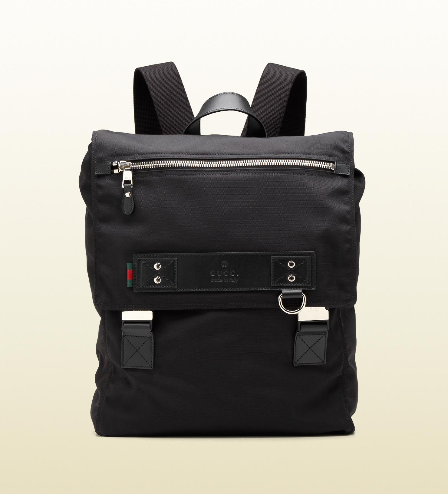 Gucci Backpack with Signature Web Loop in Black for Men - Lyst