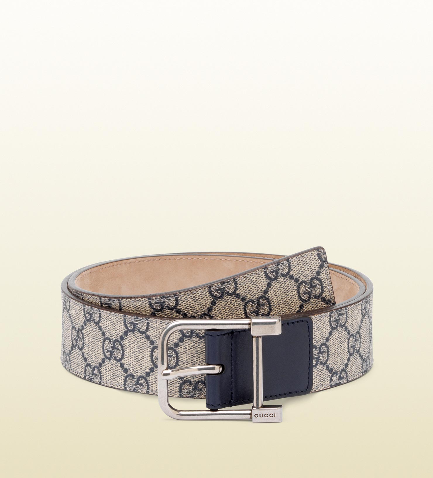 Gucci Belt with Square Spur Buckle in Blue for Men | Lyst