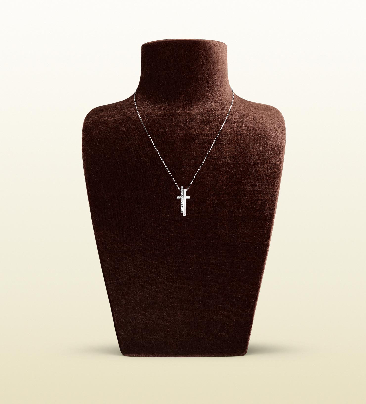 gucci split cross necklace