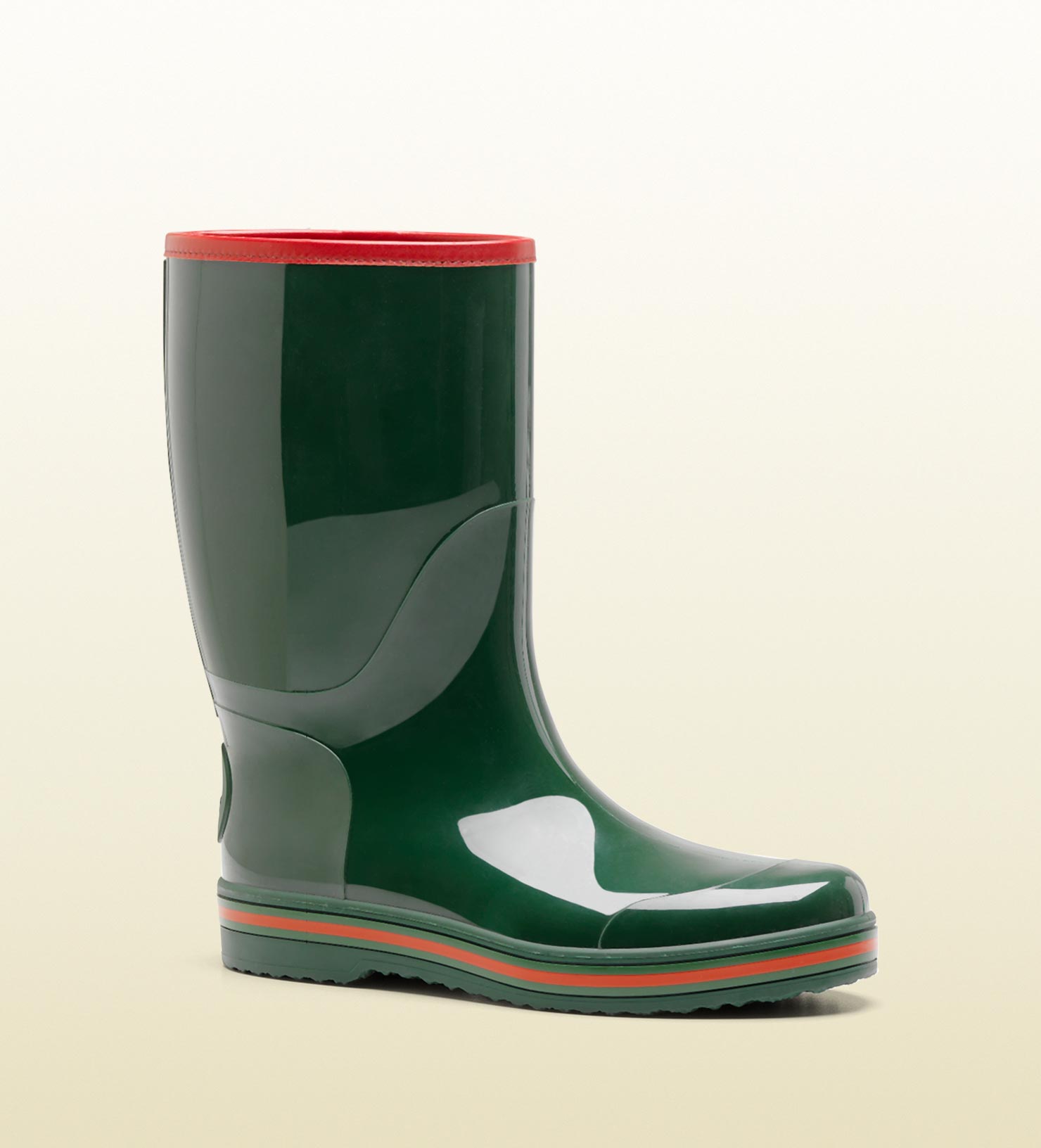 Gucci Rain Boot in Green for Men - Lyst