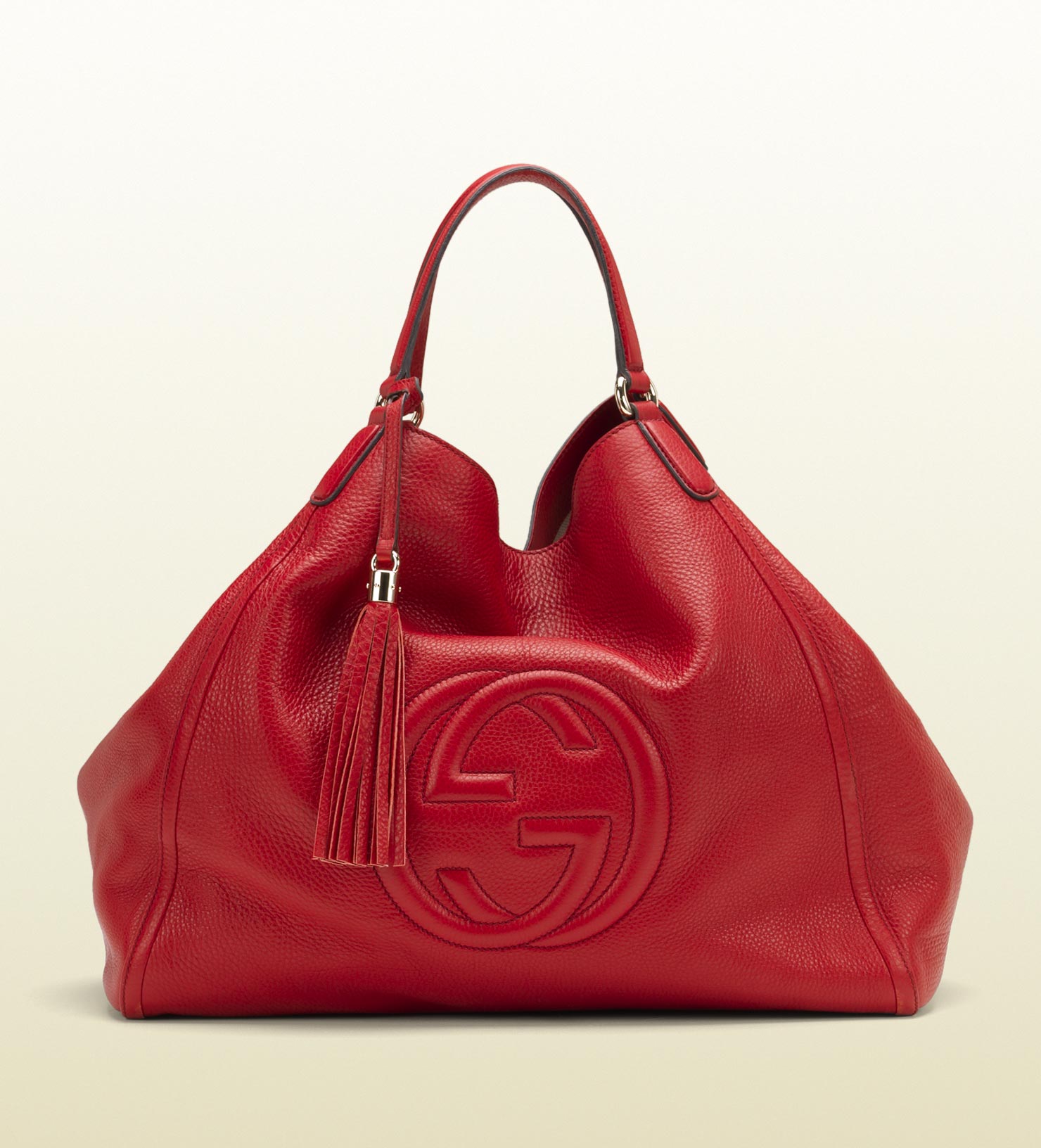 gucci soho red leather shoulder bag