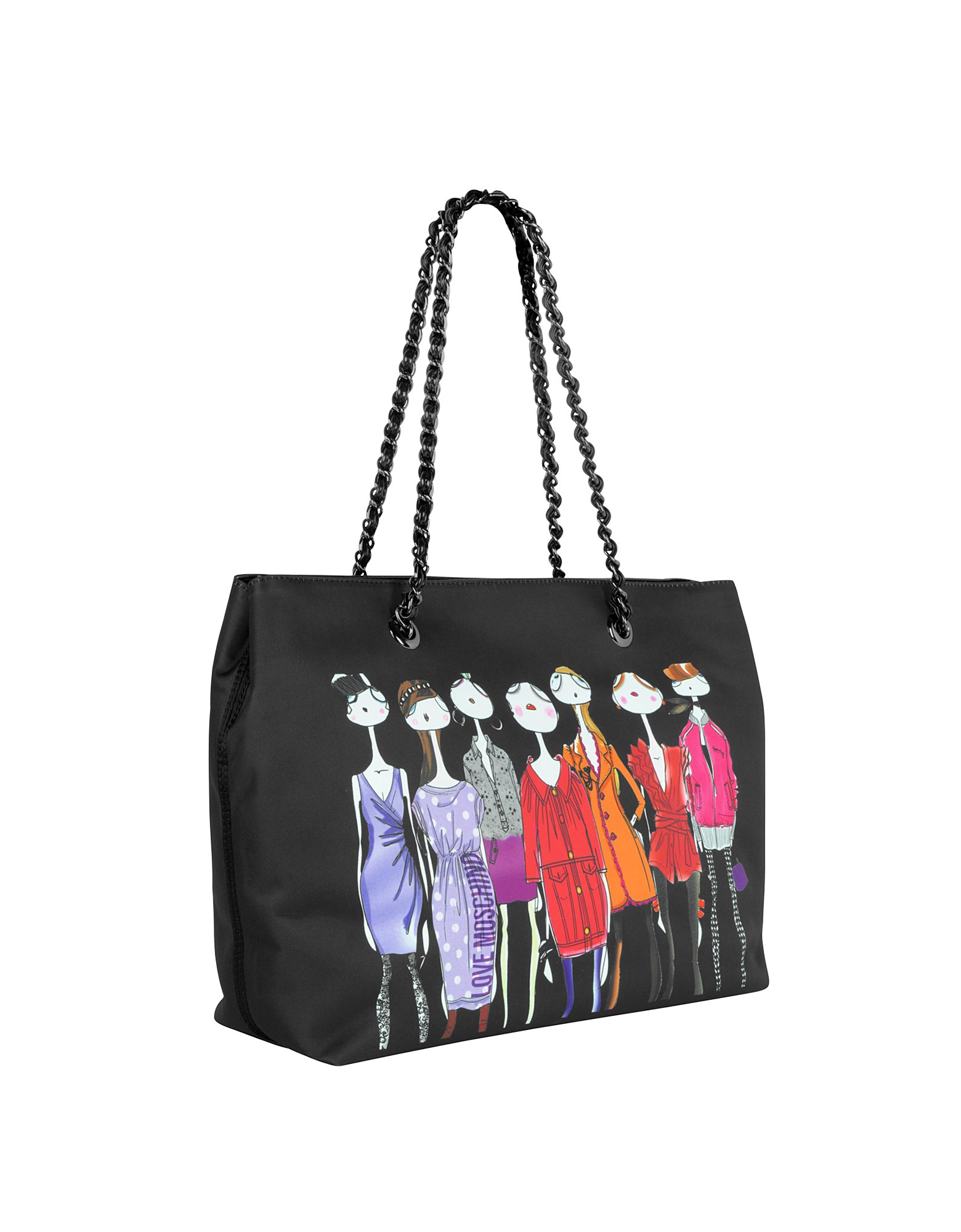 Lyst - Moschino Love Moschino Large Black Satin Tote Bag in Black