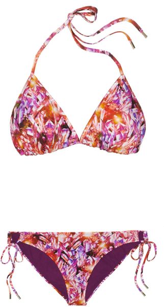 Matthew Williamson Palm Jewel Printed Bikini in Multicolor (pink) | Lyst