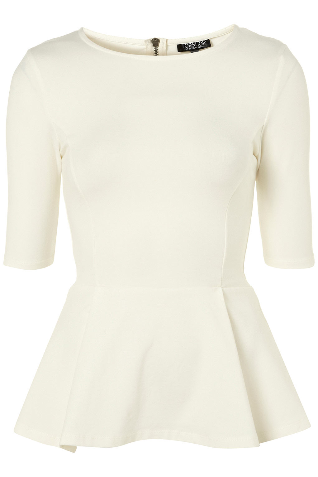 cream peplum blouse