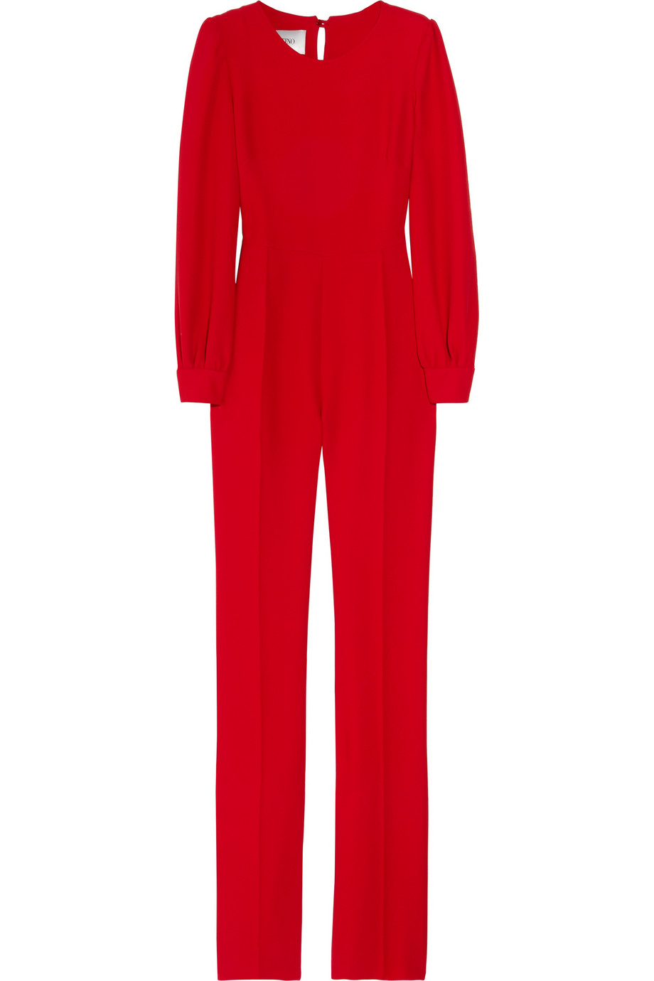 Valentino Silkcrepe Jumpsuit in Red | Lyst