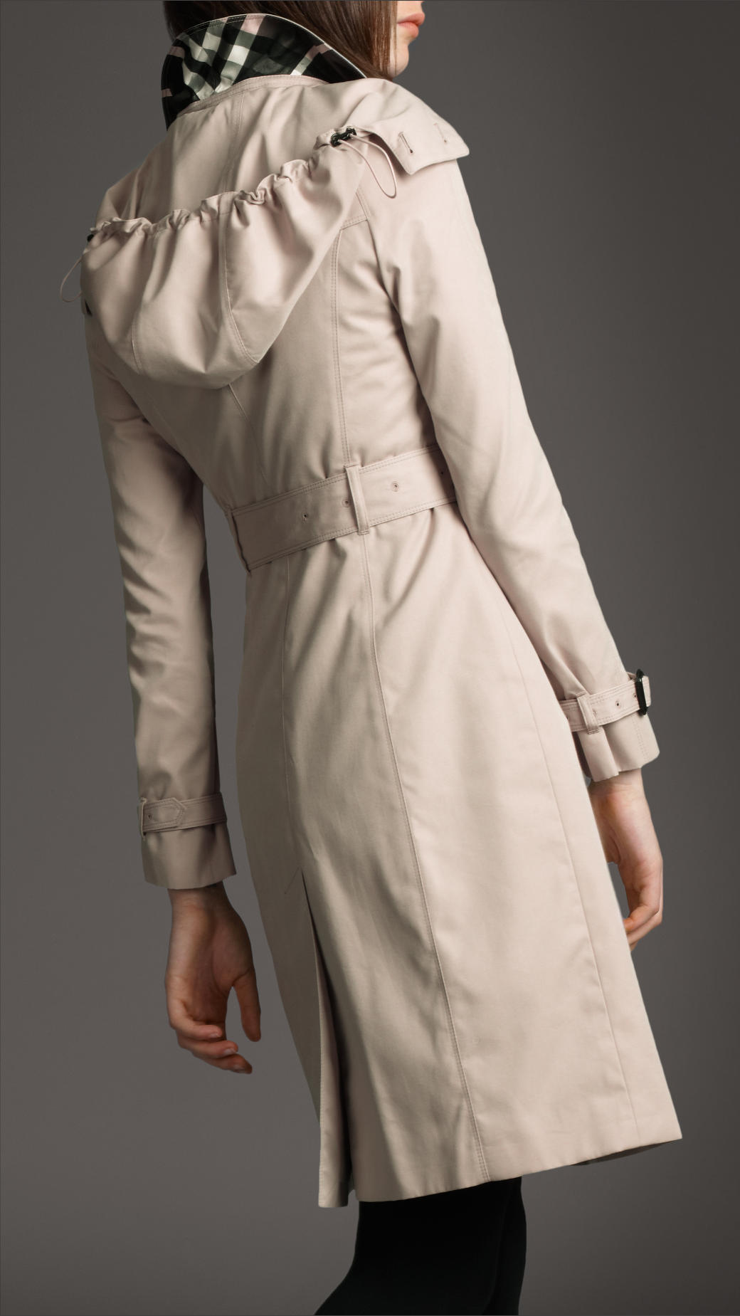 Burberry Hooded Cotton Trench Coat in