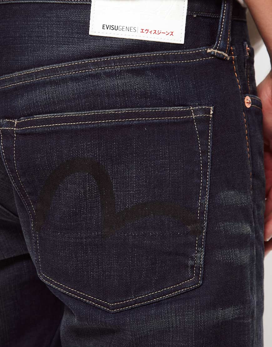 Evisu Genes Jeans Skinny Fit in Blue for Men - Lyst
