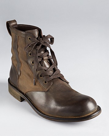 John varvatos Star Usa Strummer Military Laceup Boots in Brown for Men ...