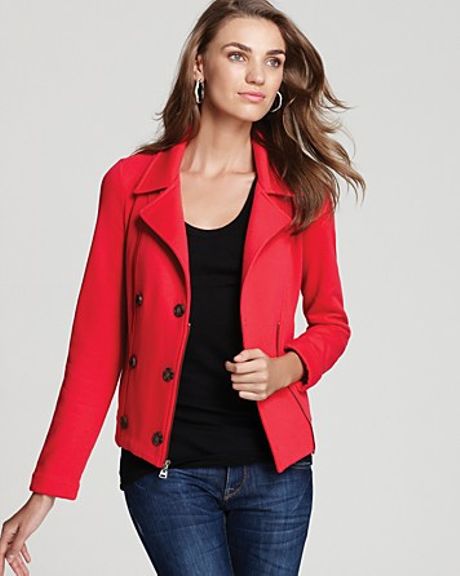 Splendid Jacket The Peacoat Moto in Red (holly) | Lyst