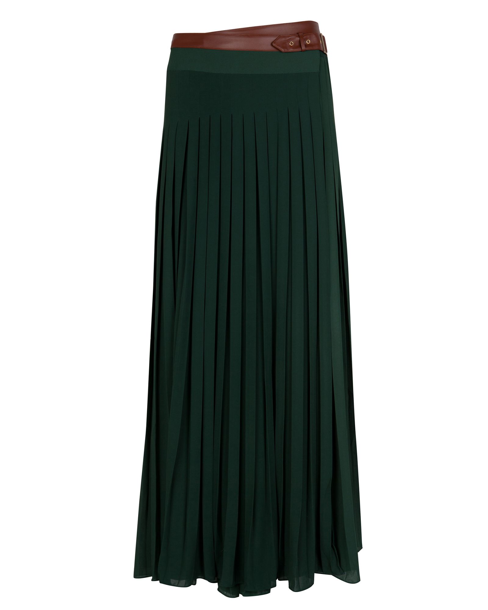 Ted baker Ted Baker Galva Pleated Maxi Skirt in Green | Lyst