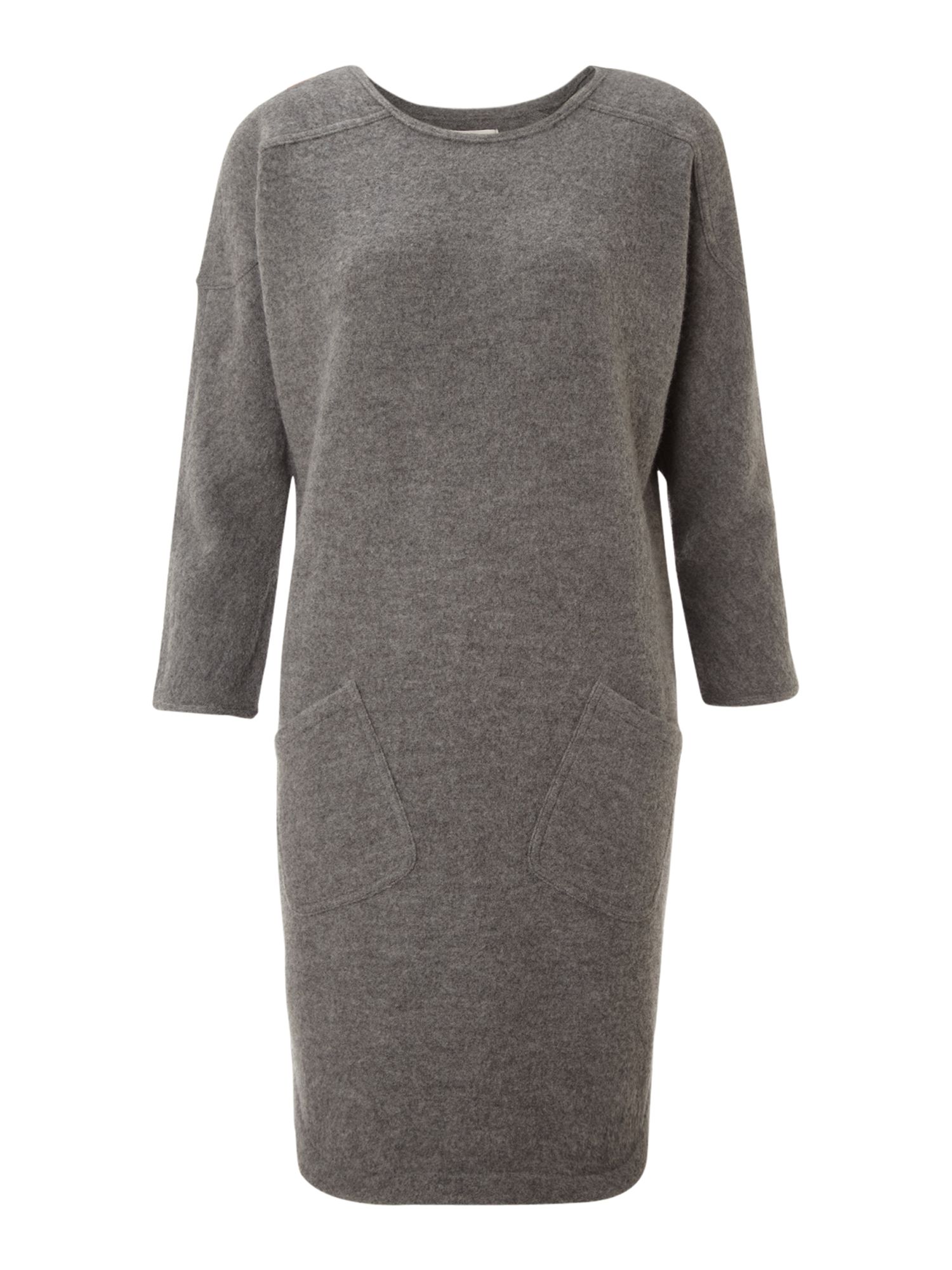 Whistles Daisie Boiled Wool Dress in Gray (grey) | Lyst