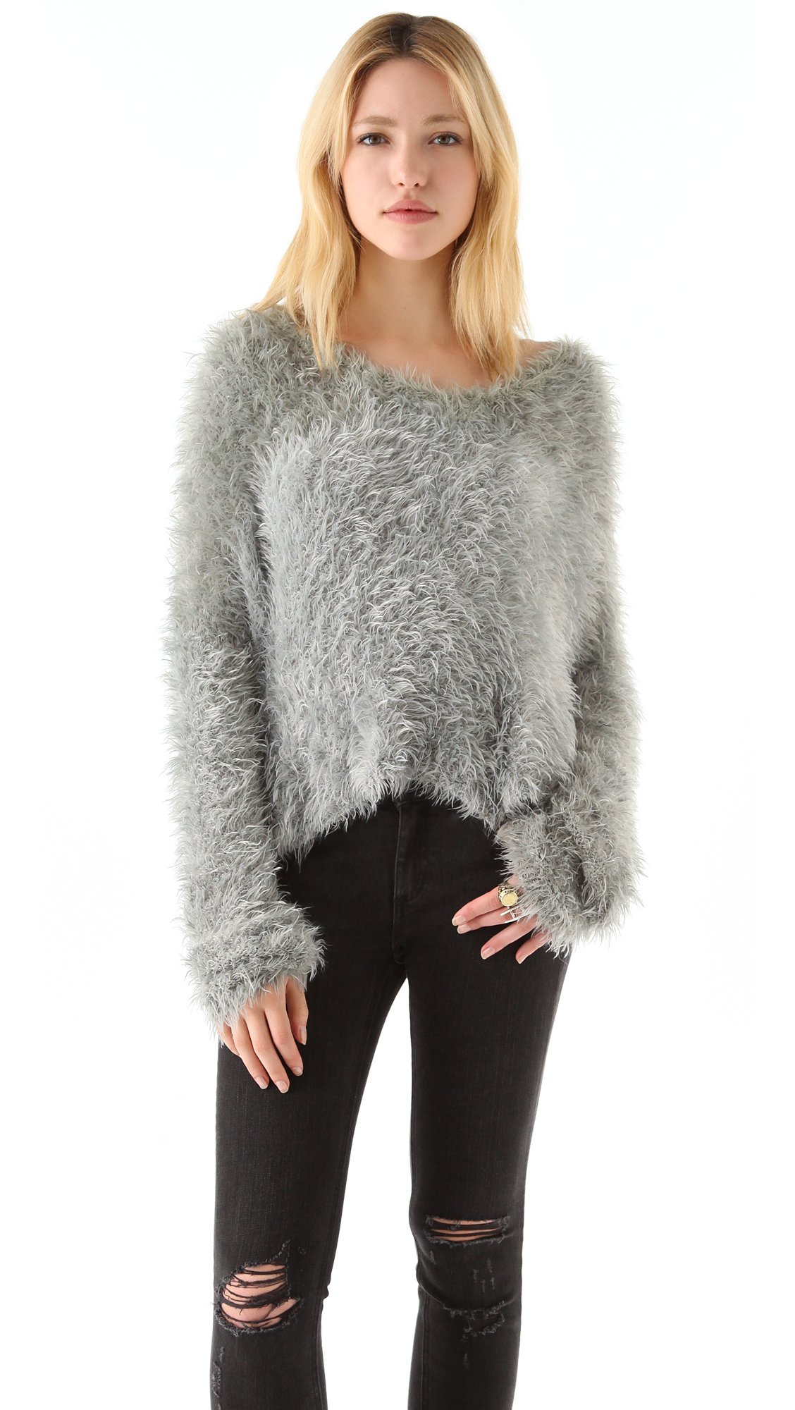 fluffy sweaters for women