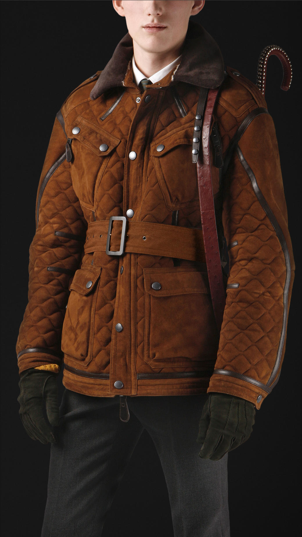 burberry brown quilted jacket