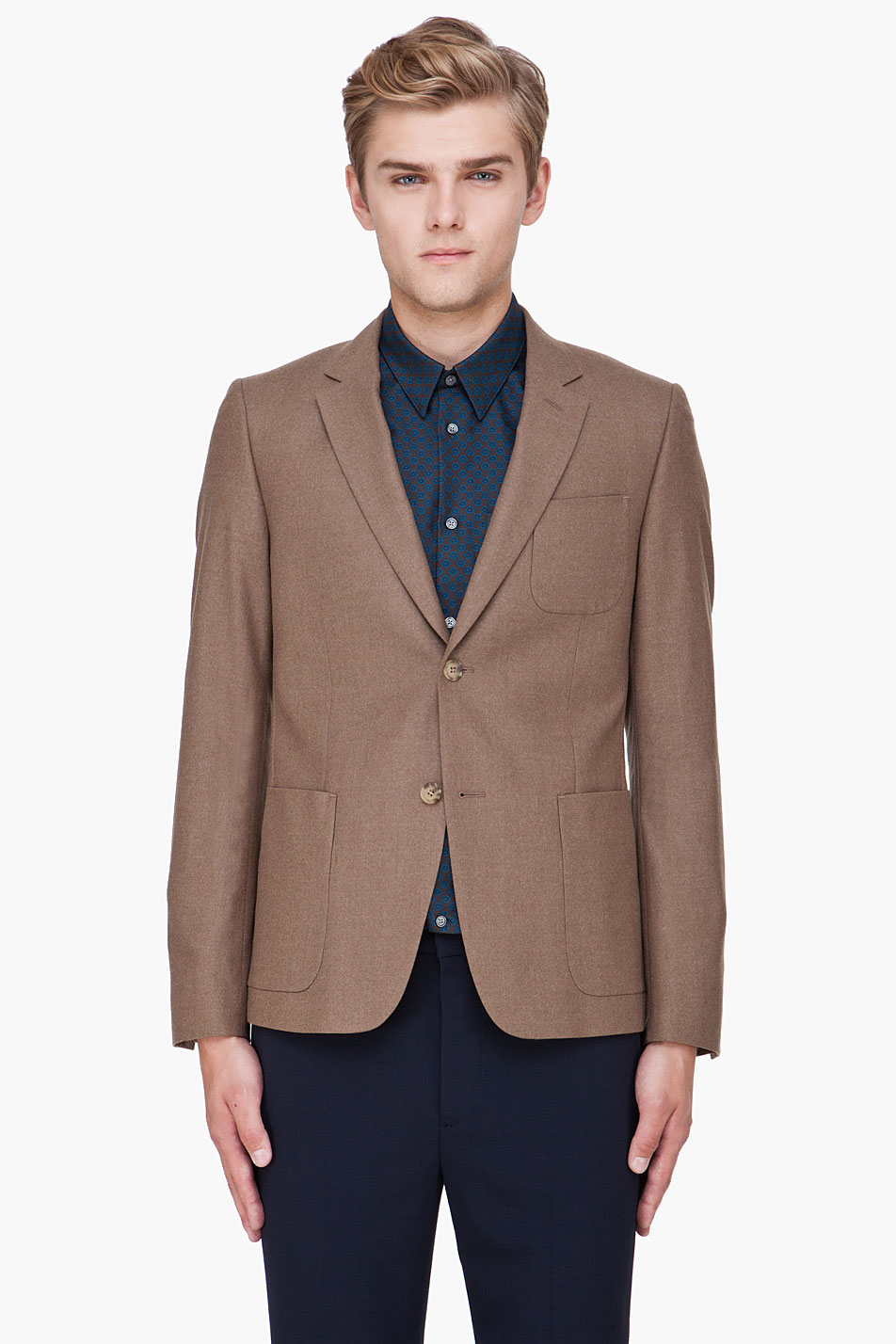 Lyst Kenzo Light Brown Constructed Blazer in Brown for Men