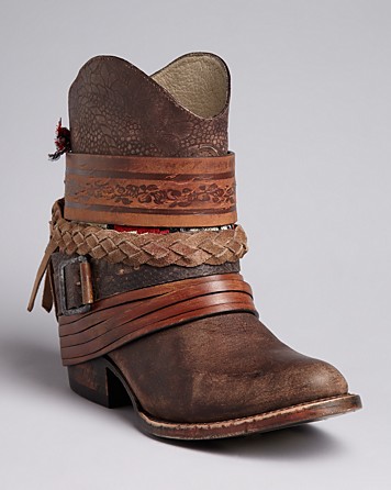 strappy western booties