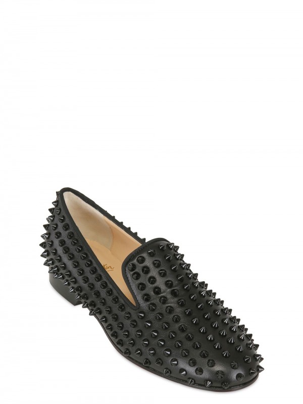 Christian Louboutin Nappa Spikes Loafers in | Lyst