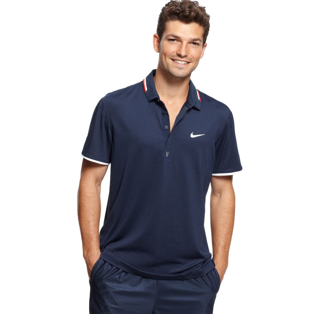 versneller Koe Dij Nike Roger Federer Hard Court Polo Shirt in Blue for Men | Lyst