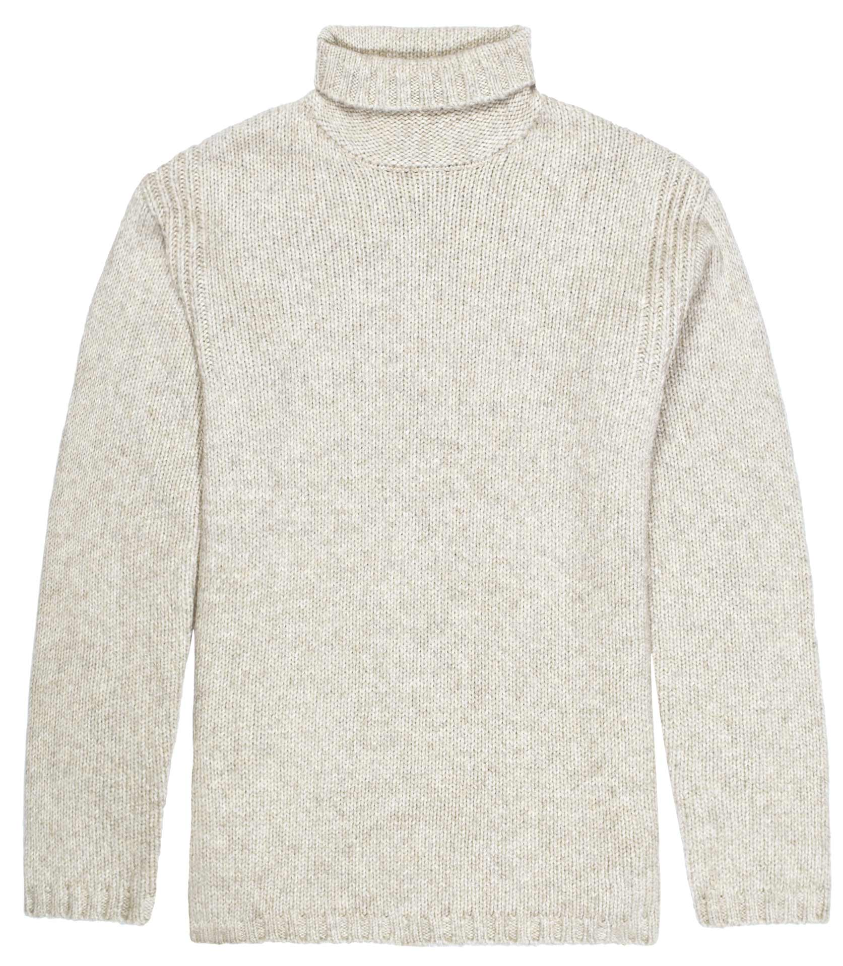 mens chunky polo neck jumper