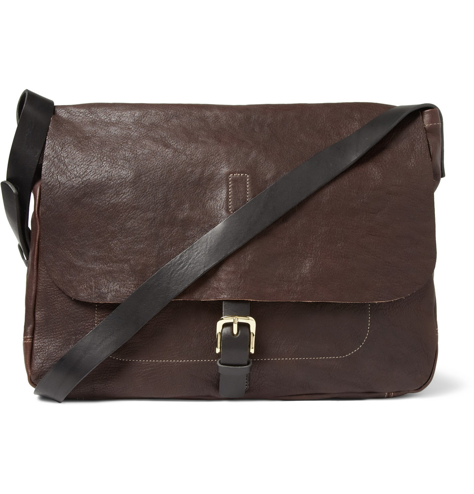 Ally Capellino Justin Leather Messenger Bag in Brown for Men | Lyst