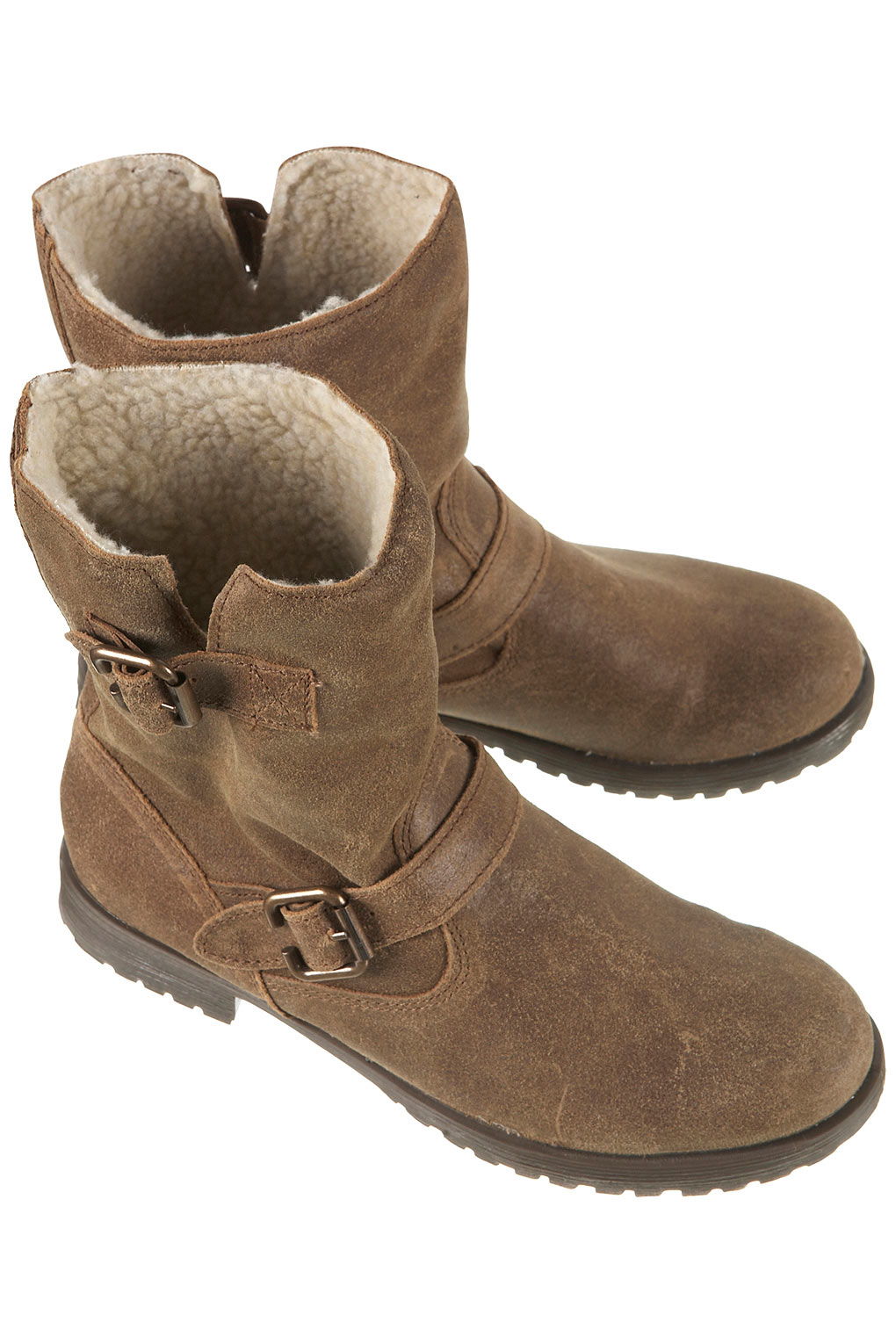 fur lined biker boots womens