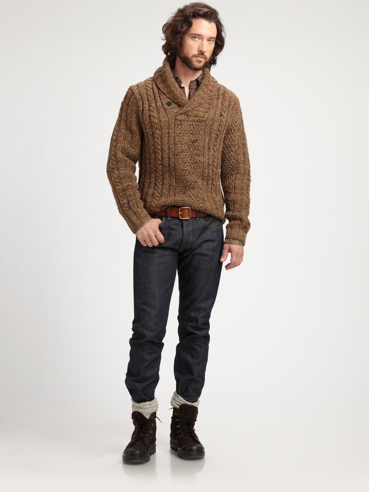 ralph lauren shawl pullover