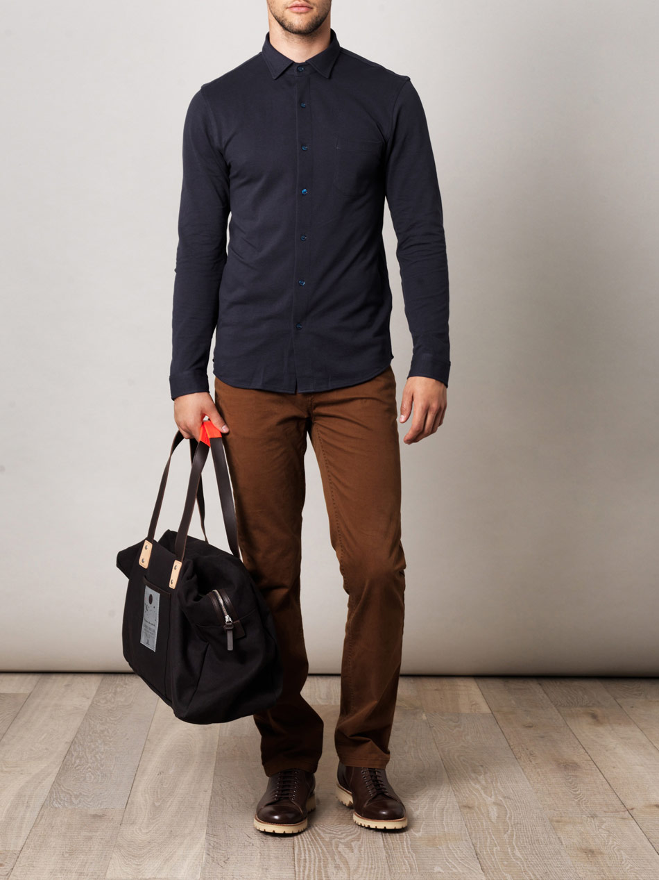 sunspel pique shirt