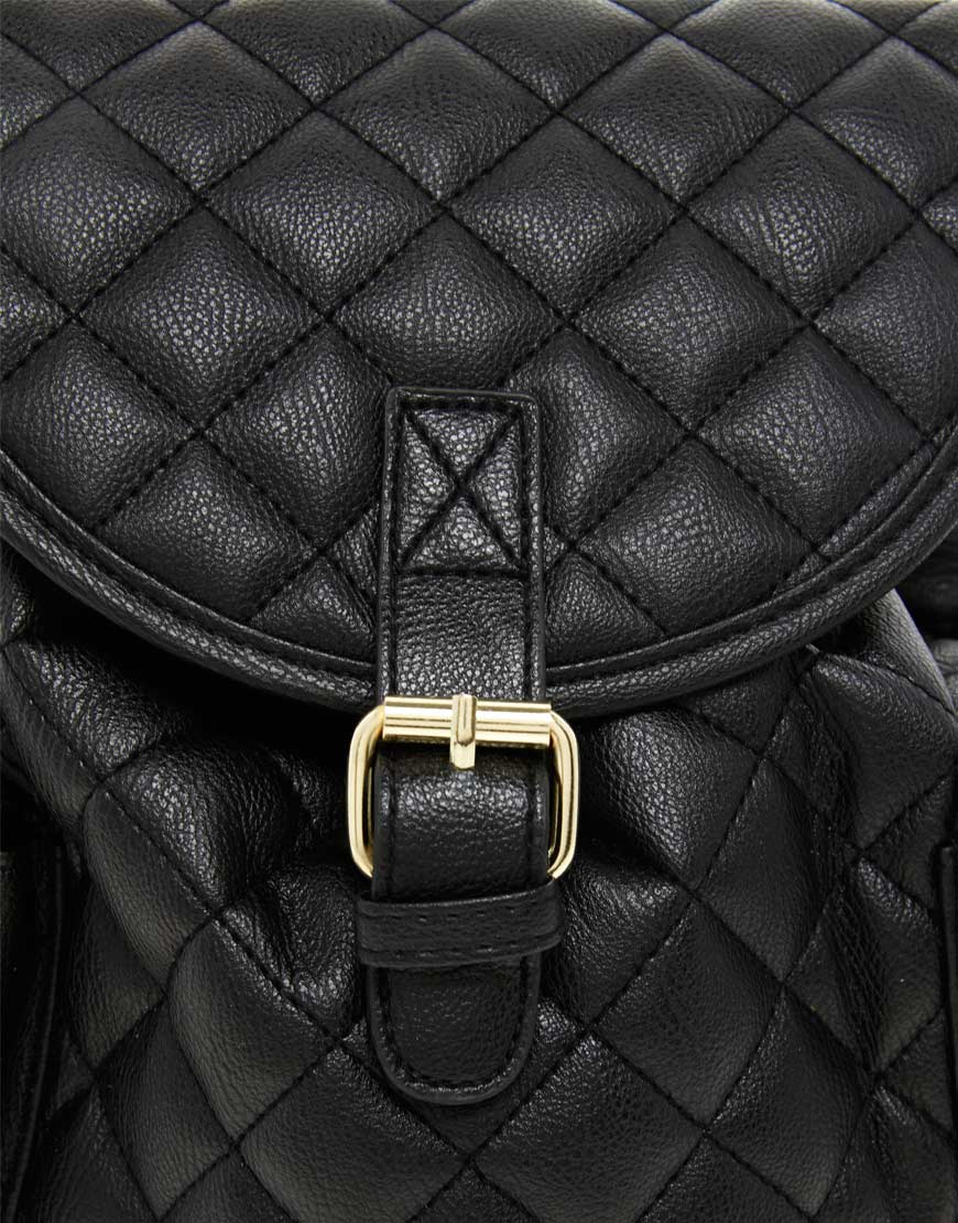 Lyst Asos Mini Quilted Backpack in Black