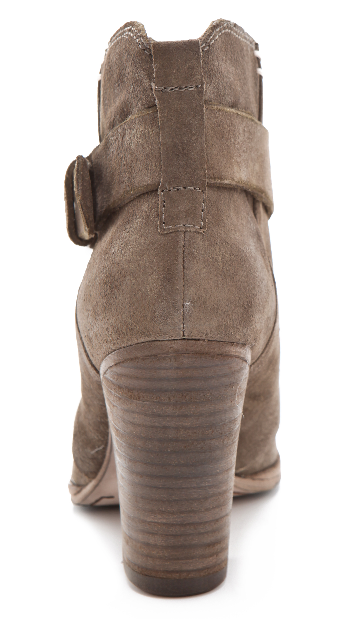 Lyst - Belle By Sigerson Morrison Nicol Nubuck Booties in Natural