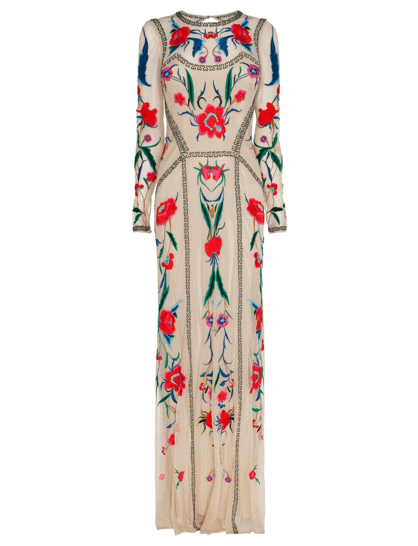 Lyst - Temperley london Long Eliah Flower Show Dress in Natural