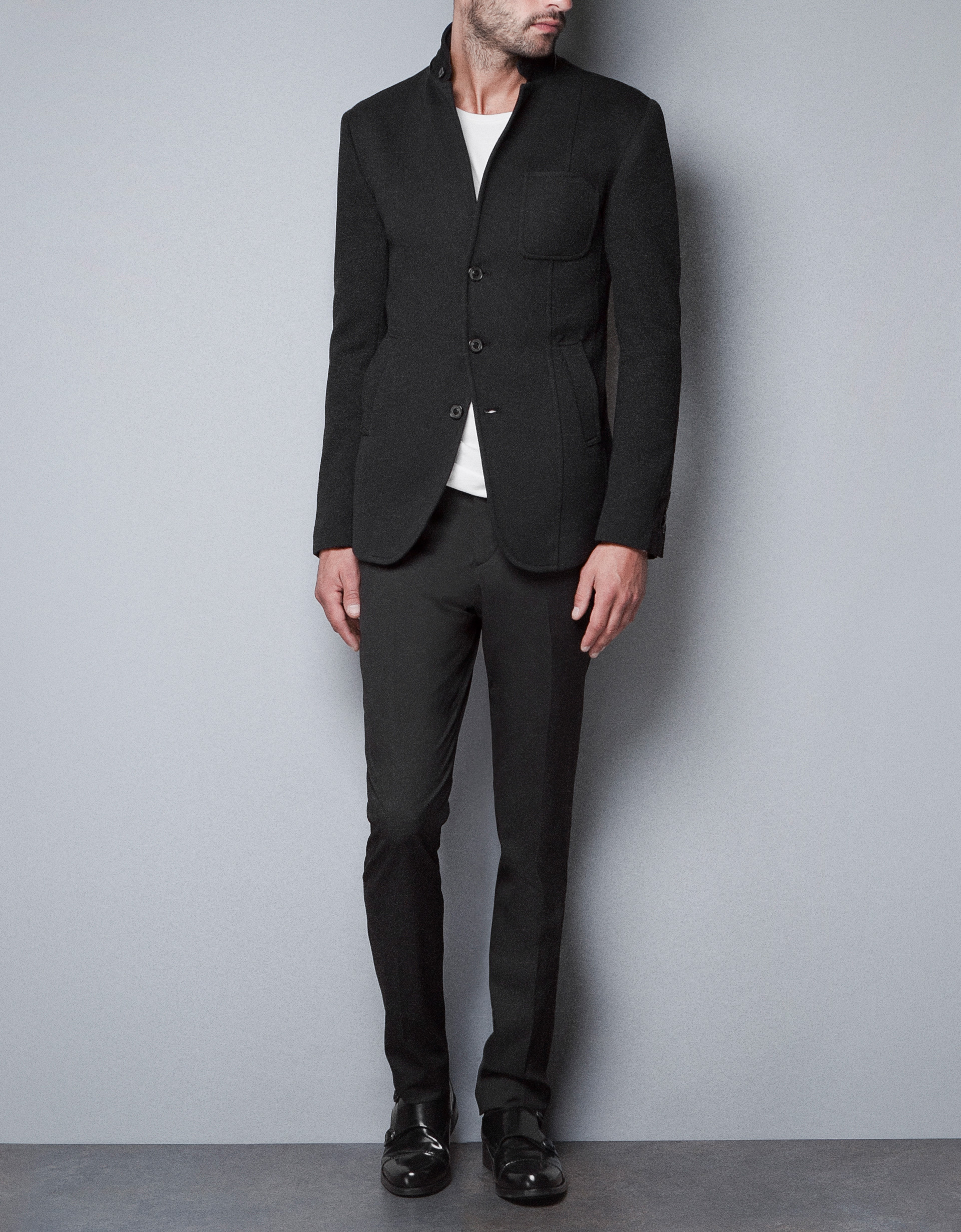 Zara Blazer with Appliqués On The Sleeve in Black for Men | Lyst