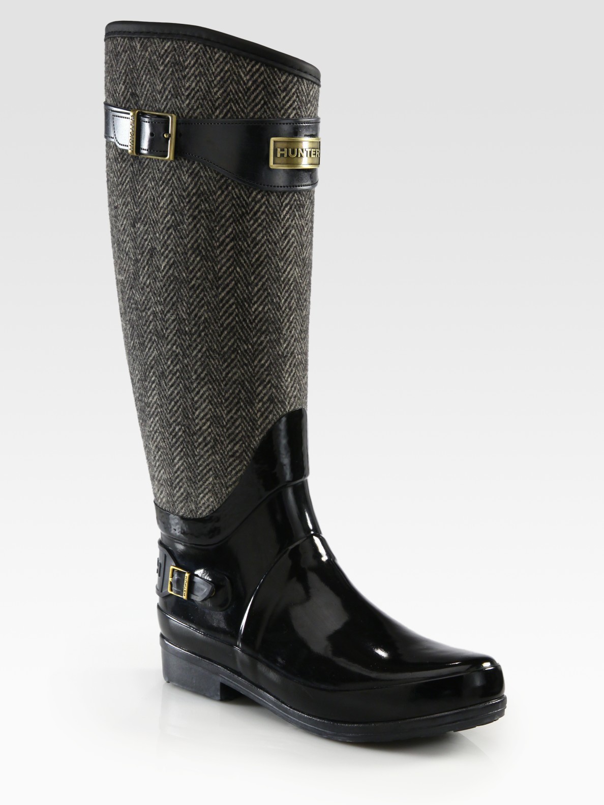 herringbone rain boots