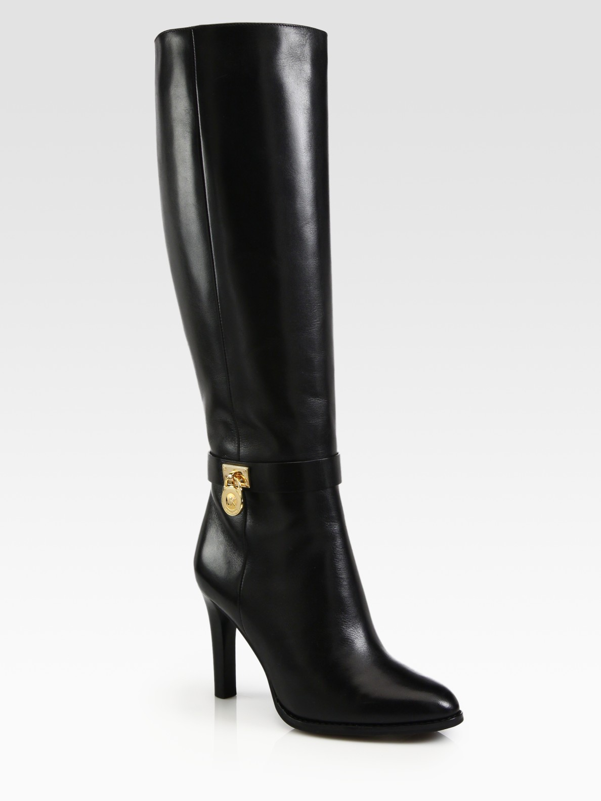 MICHAEL Michael Kors Hamilton Leather Boots in Black | Lyst