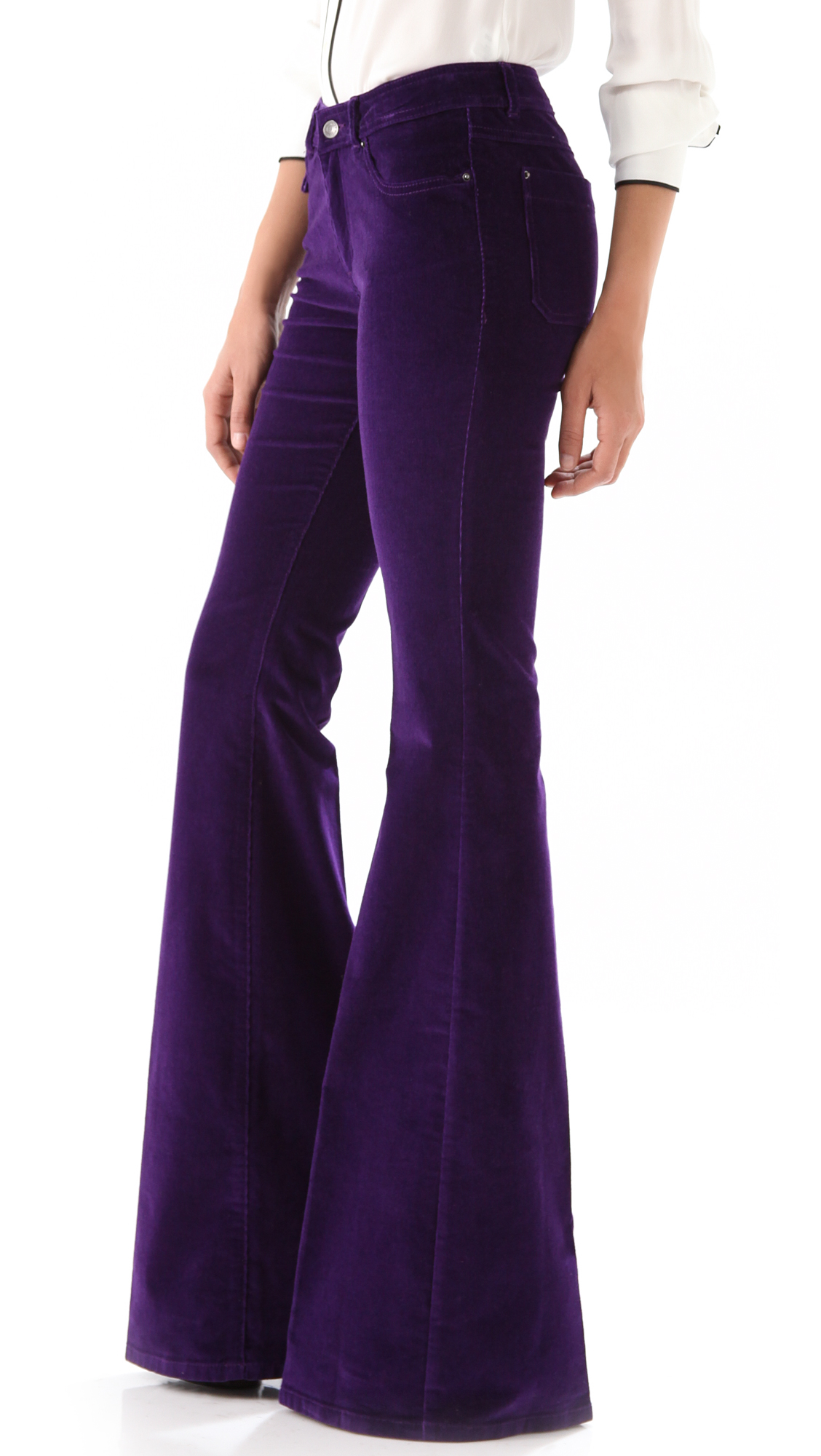 Rachel Zoe Rachel Corduroy Flare Pants in Purple - Lyst
