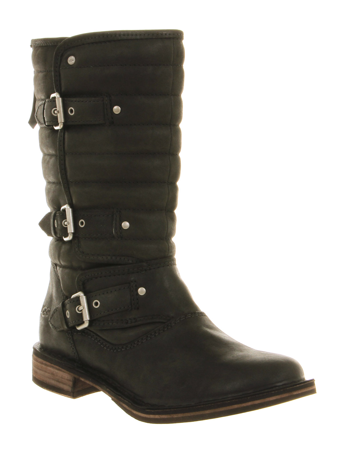 UGG Tatum Calf Boot Black Leather - Lyst
