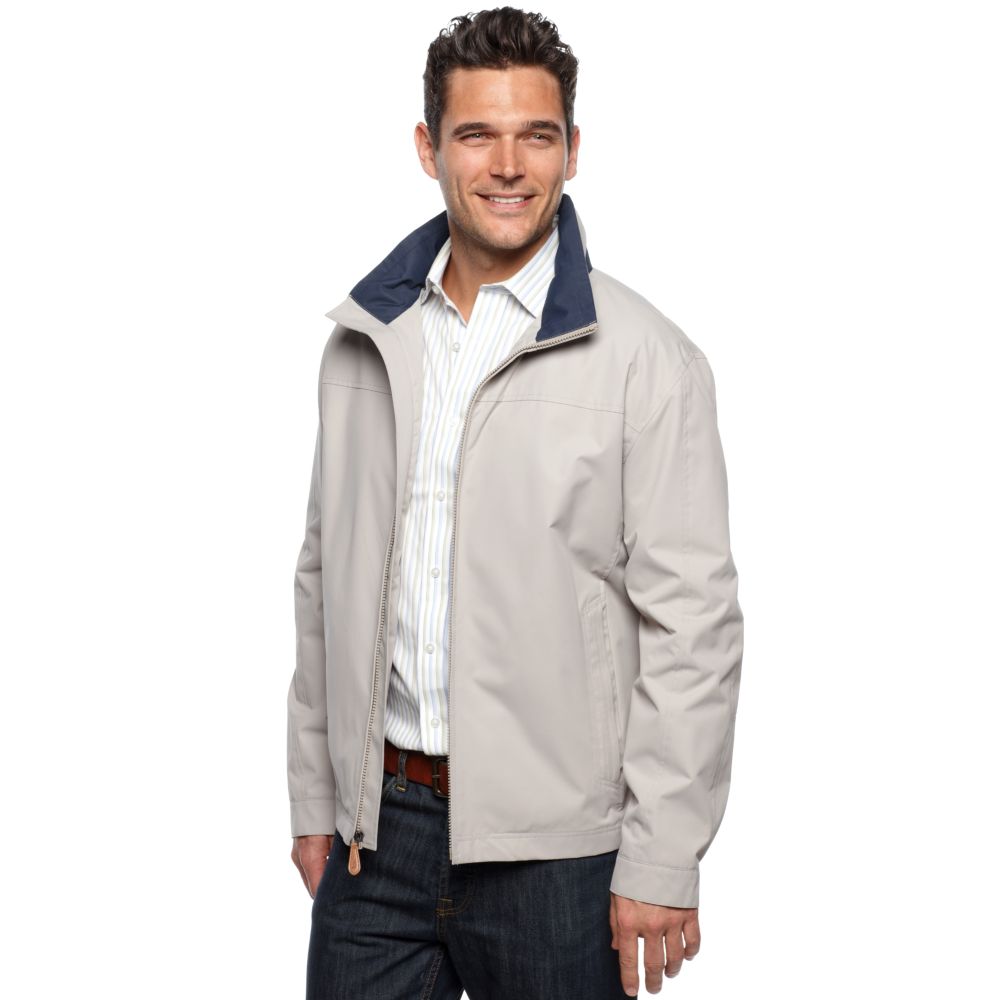 Lyst London Fog Moto Dobby Golf Jacket in Natural for Men