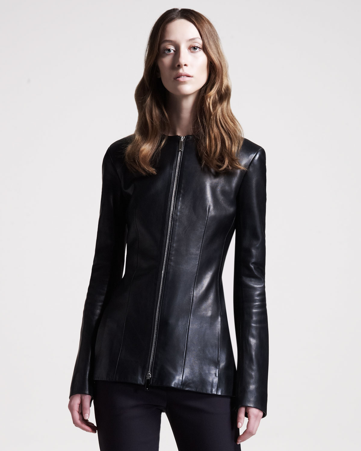 The Row Leather Jacket in Black - Lyst