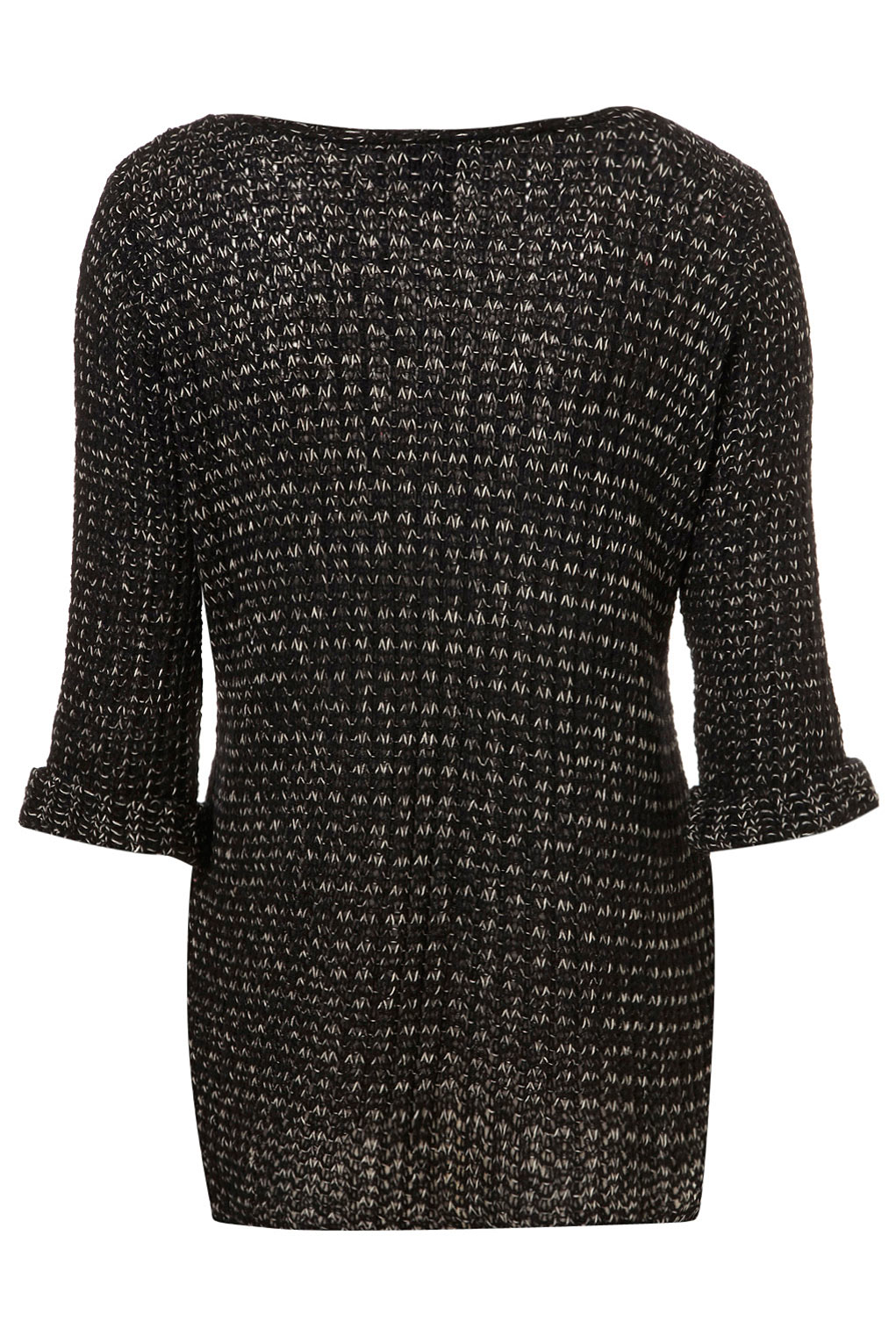 Lyst - Topshop Knitted Open Stitch Jumper in Black