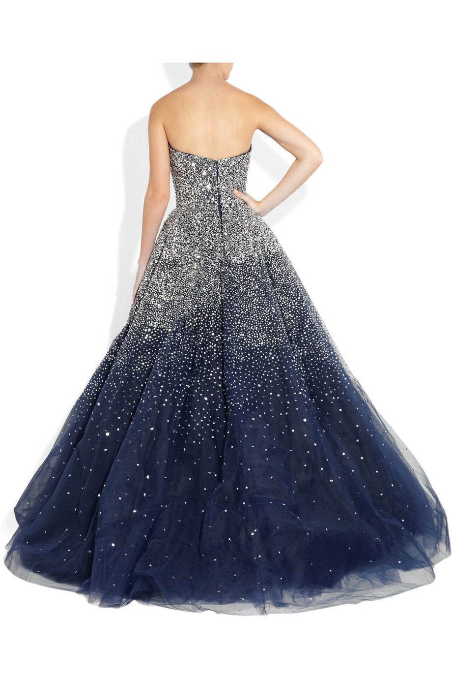blue marchesa gown
