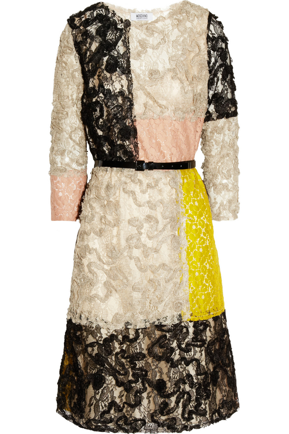 Moschino Cheap & Chic Patchwork lace dress in Multicolor (multicolored