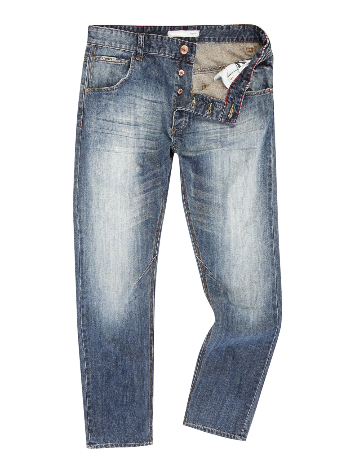 Bench Casablancas Straight Fitted Jeans in Blue for Men (denim light ...
