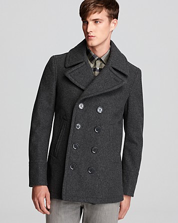 burberry grey pea coat