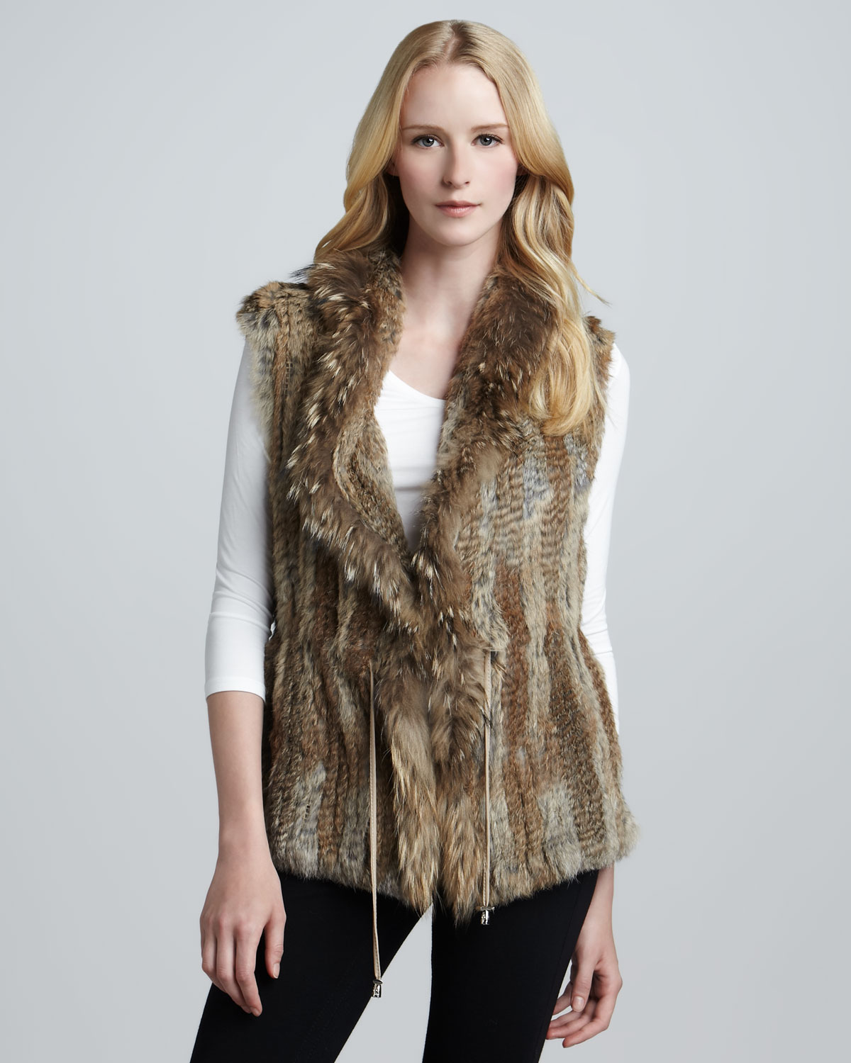 Lyst - Heartloom Lara Rabbit Vest in Brown