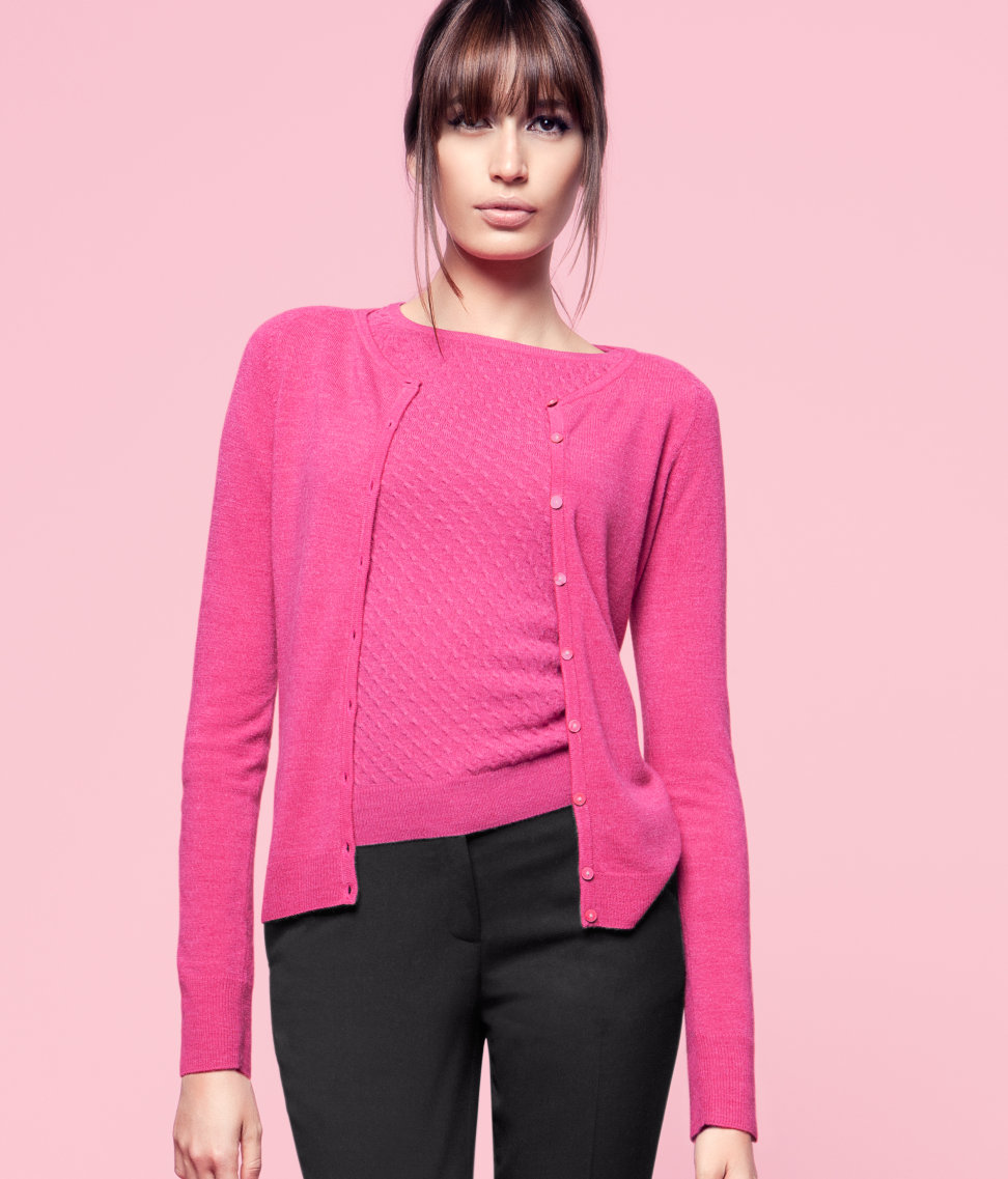 H&M Cashmere Cardigan in Pink - Lyst