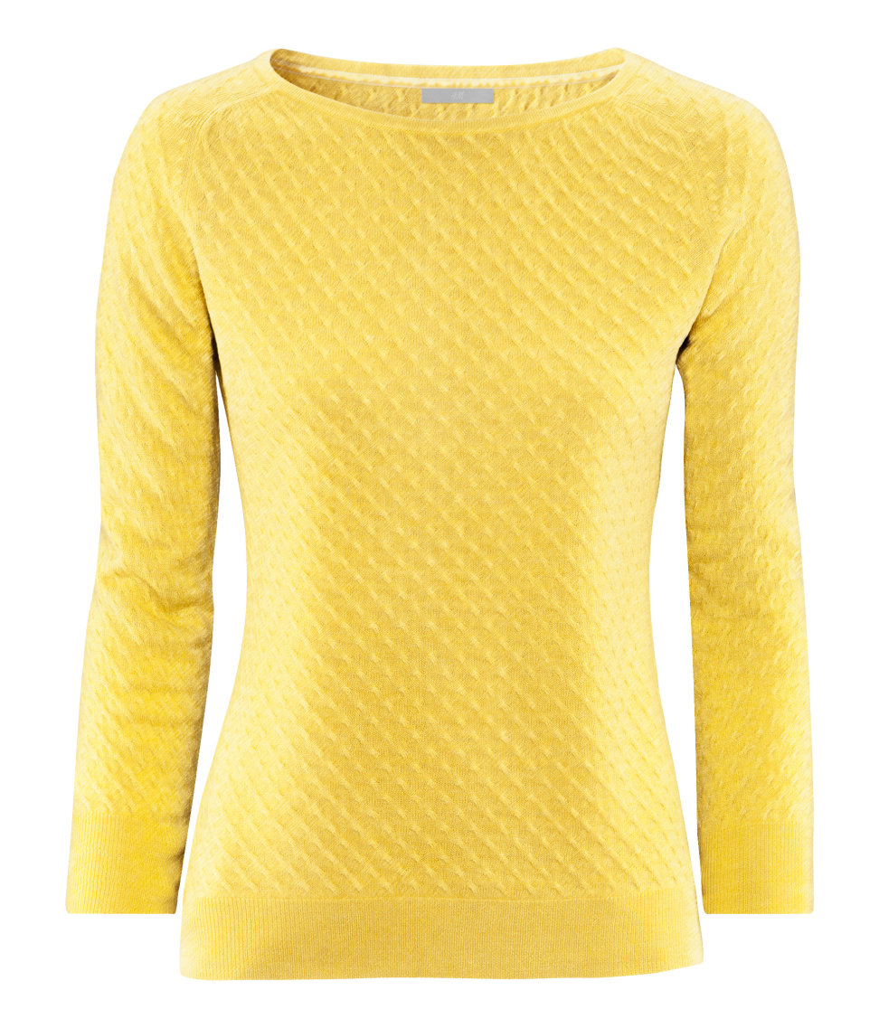yellow cashmere sweaters