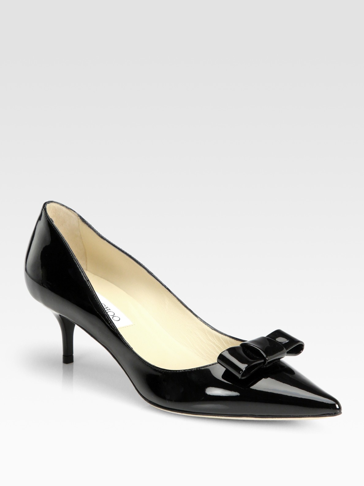homoseksuel bagagerum Stræde Jimmy Choo Madeeha Patent Leather Bow Pumps in Black - Lyst