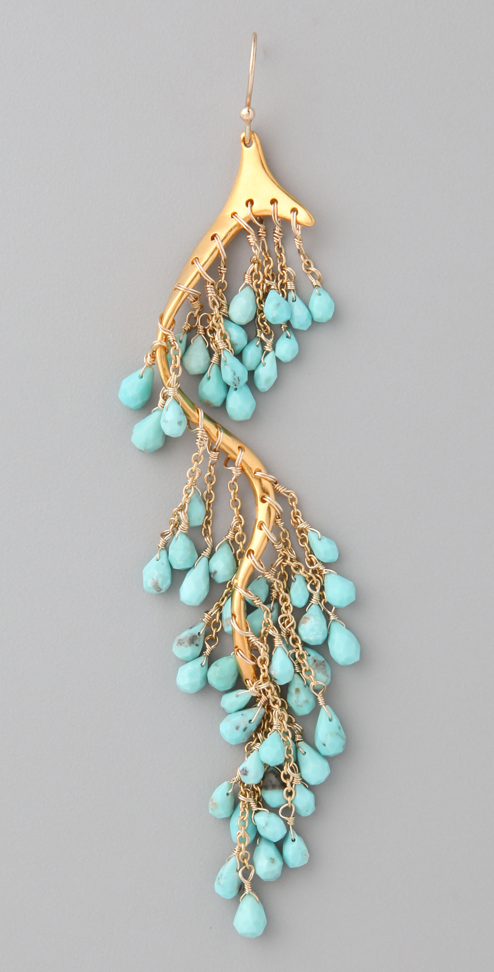 Alexis Bittar Gold Turquoise River Earrings in Blue | Lyst